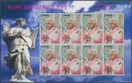 ** 2007 XVI. Benedek Pápa Kisív,
Pope Benedict XVI Minisheet
Mi 4023 - Andere & Zonder Classificatie