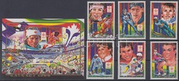 ** 1988 Téli Olimpia, Calgary; Bajnokok Sor Mi 1222-1227 A + Blokk 319 A - Otros & Sin Clasificación