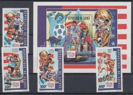 ** 1992 Labdarúgó VB, USA 1994 (I.) Mi 1367-1370 A + Blokk Mi 410A - Sonstige & Ohne Zuordnung