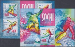 ** 2013 Téli Olimpia Sochi Kisív + Blokk - Sonstige & Ohne Zuordnung