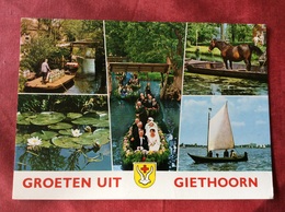 Nederland. Pays-Bas. Holland. Groeten Uit Giethoorn ( Paard Bootje ) - Giethoorn