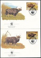 1986 WWF: Bivaly Sor  4 FDC,
WWF Buffalo Set On 4 FDC
Mi 823-826 - Sonstige & Ohne Zuordnung