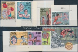 ** 1987 Olimpia ívsarki Sor Mi 838-844 + Blokk 151 - Sonstige & Ohne Zuordnung