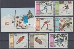 ** 1987 Téli Olimpia, Calgary Mi 830-836 + Blokk 150 - Altri & Non Classificati