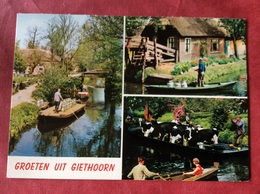 Nederland. Pays-Bas. Holland. Groeten Uit Giethoorn ( Koe Boer Bootje ) - Giethoorn