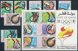 ** 1972 Nyári Olimpia Sor Mi 508-515 + Blokk Mi 24 - Andere & Zonder Classificatie