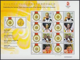 ** 2008 Pekingi Olimpia Német Aranyérmes Csapat Megszemélyesített Sárga Kisív Mi 3992A - Altri & Non Classificati