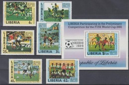 ** 1985 Labdarúgó VB. Sor Mi 1329-1334 + Blokk 109 - Other & Unclassified