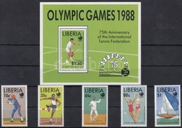 ** 1988 Nyári Olimpia, Szöul Sor Mi 1424-1428 + Blokk 119 - Altri & Non Classificati