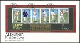 1997 Krikett Játékosok Blokk FDC,
Cricket Players Block FDC
Mi 103-107 - Altri & Non Classificati