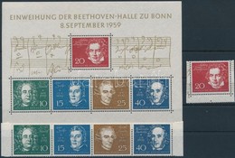 ** 1959 A Bonni Beethoven-csarnok Blokkból Kitépett Sor + Blokk,
The Beethoven Hall In Bonn Set From Block + Block
Mi 31 - Autres & Non Classés