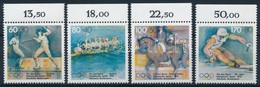 ** 1992 Sportsegély: Téli Olimpia, Albertville; Nyári Olimpia, Barcelona ívszéli Sor Mi 1592-1595 - Autres & Non Classés