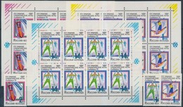 ** 1992 Téli Olimpiai Játékok, Albertville Sor + Kisívsor Mi 220-222 - Sonstige & Ohne Zuordnung