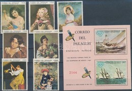 ** 1968 Festmény Sor Záróértékek Nélkül + Blokk,
Painting Stamps And Block
Mi 1836-1842 + 113 - Otros & Sin Clasificación
