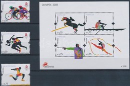 ** 2008 Pekingi Nyári Olimpia Sor Mi 3276-3278 + Blokk Mi 265 - Otros & Sin Clasificación