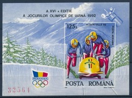 ** 1992 Téli Olimpia Vágott Blokk Mi 270 - Autres & Non Classés