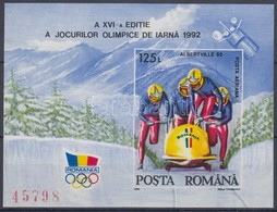 ** 1992 Téli Olimpia: Albertville Vágott Blokk Mi 270 - Autres & Non Classés