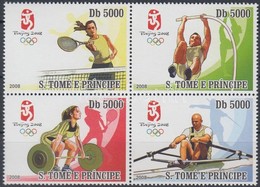 ** 2008 Nyári Olimpiai Játékok, Peking Négyestömb Mi 3412-3415 - Andere & Zonder Classificatie