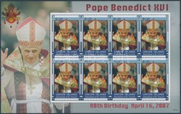 ** 2007 XVI. Benedek Pápa Kisív,
Pope Benedict XVI Minisheet
Mi 412 - Otros & Sin Clasificación