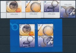 ** 2005 50 éves Az Europa CEPT ívszéli Sor + Blokk,
50th Anniversary Of Europe CEPT Corner Set + Block
Mi 543-546 + Mi 2 - Otros & Sin Clasificación