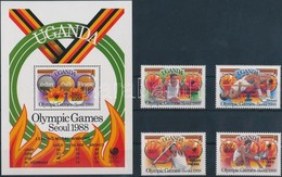 ** 1989 Nyári Olimpia, Szöul Sor Mi 638-641 + Blokk 89 - Altri & Non Classificati