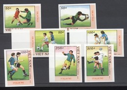 ** 1989 Futball Világbajnokság, Olaszország (I.) Vágott Sor Mi 2080-2086 - Other & Unclassified