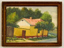 Ács Jelzéssel: Sarokház. Akvarell, Papír, üvegezett Keretben, 22×31 Cm - Autres & Non Classés