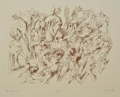 Károlyi András (?-?): Dies Irae. Rézkarc (7/20), Papír, Jelzett, 30×39 Cm - Autres & Non Classés