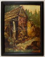 Tóth Jelzéssel: Vízimalom. Olaj, Karton, Keretben, 31×24 Cm - Autres & Non Classés