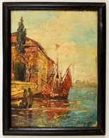 Tóth Jelzéssel: Velence. Olaj, Karton, Keretben, 31×24 Cm - Other & Unclassified