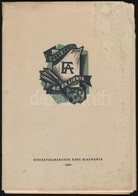 1962 Fery Antal 40 Ex Libris. Bp., 1962, Kisgrafikabarátok Köre Kiadványa, (Ságvári Endre Nyomdaipari Tanulóintézet-ny.) - Sonstige & Ohne Zuordnung