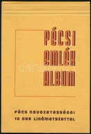 Cca 1940 Gáborjáni Szabó Károly (1897-1955): Pécsi Emlék Album 10 Linómetszetet Tartalmazó Füzet. 18x12 Cm - Other & Unclassified