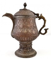Cca 1800 Antik Perzsa ónozott Réz Teáskanna, Jelzés Nélkül, Kopásokkal, M: 34,5 Cm /
Cca 1800 Antique  Tinned Cooper Tea - Autres & Non Classés