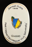 1985 Gödöllő, Santelli Kupa Magyar Vívó Szövetség Porcelán Plakett. Hollóházi. Kopással. 12x8 Cm - Autres & Non Classés