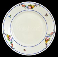 Kézzel Festett Hüttl TIvadar Porcelán Tányér. Jelzett 25 Cm - Autres & Non Classés