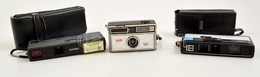 3 Db Pocket és Instamatic Fényképezőgép: Kodak Tele-Instamatic 430 és Instamatic 104 és Berkey Keystone 310, Jó állapotb - Cameras