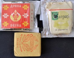 Kossuth Szivarka, Bontatlan Csomagolásban, Bontott Bosnyák (Drina) és Román (Carpati) Cigaretták - Autres & Non Classés
