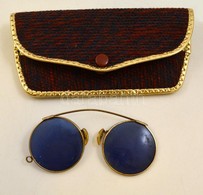 Régi Csíptetős Napszemüveg Tokjában / Vintage Sunglasses - Autres & Non Classés