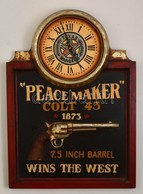 Pacemaker Colt Vadnyugati Reklám Tábla Replika órával 57 Cm - Autres & Non Classés