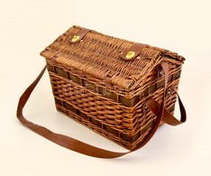 Rattan Piknik Táska, Jó állapotban, 42×34 Cm, - Autres & Non Classés