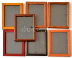 7 Db Fa, Festett Képkeret, Egy-kettőn Apró Kopásnyomokkal, Külső Méret: 15x11 Cm, Belső Méret: 12x8 Cm - Altri & Non Classificati