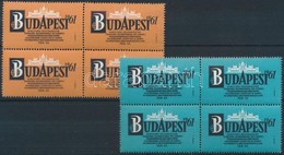 Budapest '61 Bélyegkiállítás 2 Db Levélzáró 4-es Tömb - Zonder Classificatie