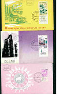 ISRAEL 1960 60 62   3 MAXI CARDS WITH TABS POSTCARDS FIRST DAY CANCELS S11821-1 - Used Stamps (with Tabs)