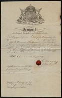 1841 Budai Pincér Igazolása Budai Pincér és Vendéglős Testülettől. Rézmetszetű Címerrel - Non Classés