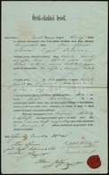 1855 Karakószörcsök, örökeladási Levél, Viaszpecséttel - Non Classés