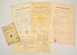 1889-1929 Elemi Népiskolai ügyekkel Kapcsolatos Iratok (levelek, értesítő Könyvecske, Bizonyítvány, Stb.), 6 Db - Sin Clasificación