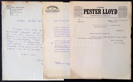 1931 Pester Lloyd, Kis Újság, Száz Értékes Magyar Fejléces Levélpapírok, 3 Db - Non Classés