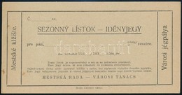 1931 Losonc, Idényjegy A Városi Jégpályára - Non Classificati