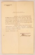 1939 DDSG Első Dunagőzhajózási Társaság Nyilatkozata Arról, Hogy Dolgozója Alkalmazásában állt és A Forradalom Idején Is - Non Classés