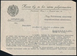 1944 Irat Pohl Sándor Kassai Polgármester Aláírásával - Non Classés
